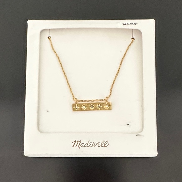 Madewell Jewelry - Gold Chicago flag necklace